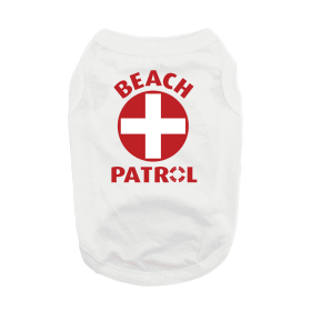 Beach Patrol Dog Shirt (Color: White, size: 2X-Large)