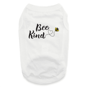 Bee Kind Dog Shirt (Color: White, size: 3X-Large)